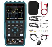100Mhz Osciloscopio Digital, Mini Osciloscopio TFT de 3,5", Osciloscopio y Multímetro 2 IN 1, Pantalla Retroiluminada, Función Autocalibración, 7 Medidas Automáticas, Función Memoria