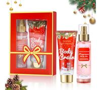 100ml Bruma Corporal En Spray+100g Hidratante Corporal, Crema Hidratante Corporal Nutritiva, Fragancia de Larga Duración Body Mist, Spray perfumado, regalos para amantes, mujeres, madres