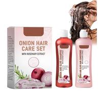 100ml Champú con Biotina + 100ml Acondicionador Hidratante, Shampoo And Treatment Set Con Extractos de Romero y Cebolla, Para Cabellos Dañados y Quebradizos, Nutre las Raíces y Repara el Cabello