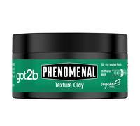 got2b Phenomenal Texture Clay Halt 5 (100 ml), cera para el cabello para hombres da un estilo de barbería mate fenomenal, adecuado para cabello más corto, fórmula vegana