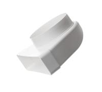 Ø 100mm - 220x55mm Codo 90° - Adaptador para Tubos Redondos a Rectangulares - PVC