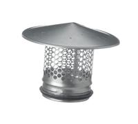 Ø 100mm Campana de Ventilación de Techo - Tapa de Ventilación Redonda de Acero Galvanizado con Junta de Goma