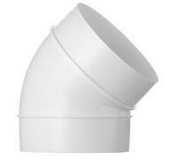 Ø 100mm Codo de 45 Grados - Conector de PVC para Sistema de Ventilación Redondo - Conducto de Ventilación, Tubo