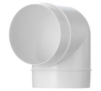Ø 100mm Codo de 90 Grados - Conector de PVC para Sistema de Ventilación Redondo - Conducto de Ventilación, Tubo