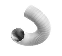 Ø 100mm Conducto de Aire Flexible para Campana Extractora, Aire Acondicionado, Extractor, Secadora - Manguera de Escape Semirrígida de 1.5m - Conductos de Ventilación - Aluminio Blanco