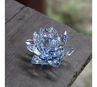 100mm Cuarzo Cristal Lotus Flower Crafts Class Papel Papel Fengshui Ornamentos Figuras Inicio Boda Partido Decoración Regalos Recuerdo-Bule_10cm