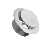 Ø 100mm Difusor de Suministro de Aire - Válvula de Disco Regulada - Rejilla de Ventilación Redonda de Acero - Blanco