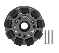 100mm Nylon Rubber Omni Wheels for Robot Race Wheel 14041, Durably Double Row, 360° Omnidirectional Movement, Direction Control, Load Capacity