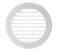 Ø 100mm Redonda Rejilla de Ventilación - Plástico, Blanco