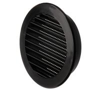 Ø 100mm Redonda Rejilla de Ventilación - Plástico, Negro