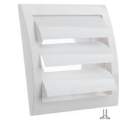 Ø 100mm Rejilla de Ventilación con Láminas Móviles - Plástico, Blanco
