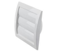 Ø 100mm Rejilla de Ventilación con Láminas Móviles - Plástico, Blanco