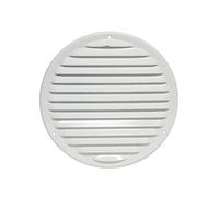 Ø 100mm Rejilla de Ventilación con Mosquitera - Rejillas de Aireación Metálicas - Acero, Blanco