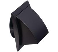 Antracita Pared Salida Conducto Cowl 150mm x 150mm/100mm Manguera Solapa