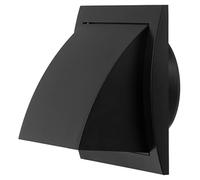 Ø 100mm Rejilla de Ventilación con Válvula Antirretorno - Rejilla de Protección contra la Intemperie - Plástico, Antracita