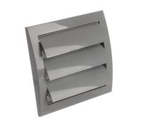 Ø 100mm Rejilla para Ventilación - Rejilla de Ventilación con Protección contra Insectos y Persianas Automáticas - Plástico ABS Gris