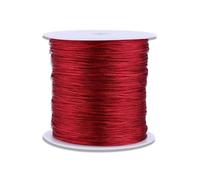 100mx0,8mm Cordón DIY Bisuteria, China De Nylon Nudo del Cordón, Rattail Satén Nylon Trim Cord, Cuerda de Nailon para Tejer a Mano, cordón de algodón Encerado para Collar Pulsera Abalorios