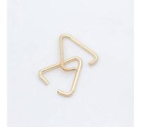 100p 12mm 18mm oro plata Metal triángulo salto anillo fianza pellizco colgantes fianzas para la fabricación de joyas conectores de cuentas Clips-18mm kc oro