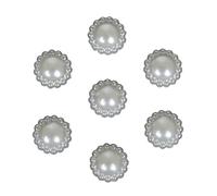 100pc 36 Styles Handcraft Ivory Imitation Pearls Multi-Size Flower Star Bowknot Beads For DIY Garment Craft Making Supplies(Black)