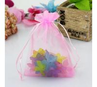 100pc 9 X 12 cm Bolsas de Organza de Regalo, Bolsas de Tul con Cordón de Organza, Bolsa de tela, Bolsas para Joyas, Bolsas de Regalo para Regalos Joyas Caramelo para Boda Favores Bolsitas(Rosa claro)