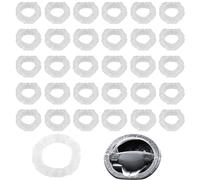 100PC Funda Volante Coche Desechable,Cubre Volante Coche de Plástico,Transparente Funda de Volante,Fundas Protectores de Volante,Fundas Plastico para SUV y Camión Fundas