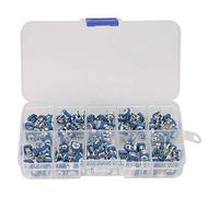 100pcs 10 valores azules s de resistencia variable soldan componente electrónico componente electrónico con caja RM065 para proyectos electrónicos