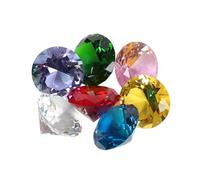 100pcs 20MM Colorful Acrylic Crystal Diamond Jewels Gems Simulation Diamond Crystals Treasure Gems Decoration (Mixed Color)