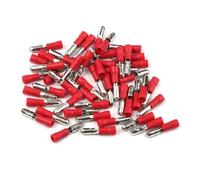 100PCS 22-18AWG Male Female Terminals Insulated Wire Crimp Butt Connectors For Electrical Wiring Red Kit