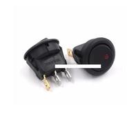 100Pcs 23mm 12V Red Led Round Rocker Switch Led Dot Light 3 pins ON-OFF LED illuminated Car Dashboard Toggle SPST Switch