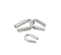 100PCS 304 Stainless Steel Tube Thimble Para Cables