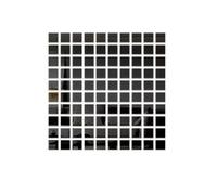 100pcs 3D Square Wall Stickers Mirror Decal DIY Mural For Living Room Bedroom Art Home Decor 2/3/4cm For Bathroom(Black,100pcs 2x2cm)
