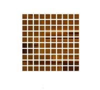 100pcs 3D Square Wall Stickers Mirror Decal DIY Mural For Living Room Bedroom Art Home Decor 2/3/4cm For Bathroom(Brown,100pcs 2x2cm)
