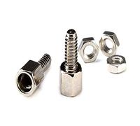 100pcs 5 + 7 mm Tornillo y tuerca del espaciador de la cabeza hexagonal adecuado para D-Sub VGA DB9 DB15 DB25 RS232 COM Conector serie COM