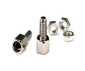 100pcs 5 + 7 mm Tornillo y tuerca del espaciador de la cabeza hexagonal adecuado para D-Sub VGA DB9 DB15 DB25 RS232 COM Conector serie COM