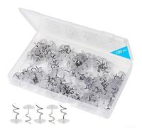 100pcs Alfileres Giratorios Tapicería Sofá Cama | Fijan fundas y faldas de cama, evitan deslizamientos, para ajuste perfecto, 100 unidades, uso doméstico