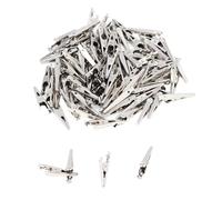 100Pcs Alloy Steel Spring Clips | 35mm Electrical Test Clips for DIY/Cars/Home | Resilient Metal Clips for Circuit Experiments & Crafts