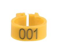 100PCS/Bag 8MM Anillos de Bandas de Paloma de plástico, 001-100 Anillos de Bandas de Patas de pájaro de Paloma de plástico numerados con número(Amarillo)