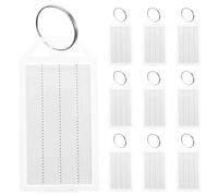 100Pcs Blank Plastic Key Tags Keyring Luggage Labels Suitcase Baggage Travel Identification Bag Tag Para IdentificacióN