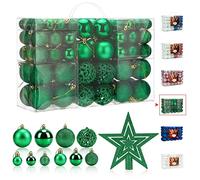 100PCS Bolas de Navidad Bolas de árbol de Navidad Adorno de Pared Colgante de Pared Adornos Decoraciones Árbol Bolas Decorativas Boda de Fiesta Suministro Hogar Decoraciones para Festivales（Verde）