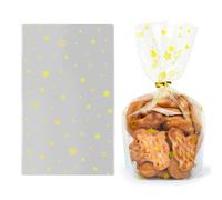 100pcs Bolsa Celofán Navidad 18x12.7CM Bolsita Navideño Plástico Transparente para Chuches Galletas Regalo Infantiles