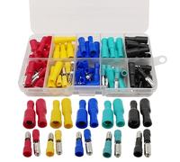 100Pcs/Box Male Female Insulated Wire Connectors Crimp Terminal Assorted Kit for 22~16AWG Wiring
