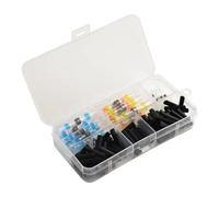 100pcs/Box Solder Sealed Wire Connectors Heat Shrink Solder Butt Connectors Solder Connector Kit Automotive Marine Insulation