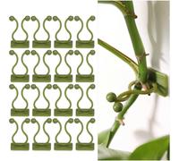 100Pcs Climbing Plant Support Clip, Self Adhesive Plant Clips, Green Vine Wall Mount Clip, Wall Fixer, Plant Support Hook Clip, Stake Clip, Plant Wall