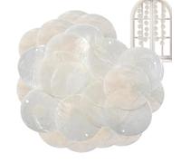 100pcs conchas con agujeros capiz | Conchas redondas de 2 pulgadas con agujeros, decoración de concha de capiz natural pulidos, concha de mar de bricolaje para elaboración, joyas para hacer joyas