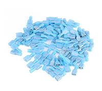 100pcs Conectores terminales de alambre eléctrico, 16-14 AWG Macho y hembra Aislados Pala Terminal de crimpado Conectores eléctricos Juego de culata del anillo