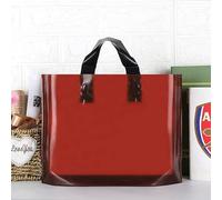 100pcs Custom Logo Colorful Shopping Bags With Handle Plastic Gift Bag Print One Color Logo On Double-sided Free Design Print-bown, 100pcs blank bag,55x45x10cm