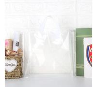 100pcs Custom Logo Colorful Shopping Bags With Handle Plastic Gift Bag Print One Color Logo On Double-sided Free Design Print-Transparent,100pcs logo print,45x35x10cm