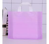 100pcs Custom Logo Colorful Shopping Bags With Handle Plastic Gift Bag Print One Color Logo On Double-sided Free Design Print-purple,100pcs blank bag,45x35x10cm