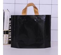 100pcs Custom Logo Colorful Shopping Bags With Handle Plastic Gift Bag Print One Color Logo On Double-sided Free Design Print-black,100pcs logo print,55x45x10cm