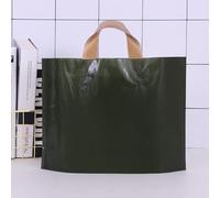 100pcs Custom Logo Colorful Shopping Bags With Handle Plastic Gift Bag Print One Color Logo On Double-sided Free Design Print-dark green,100pcs logo print,50x40x10cm